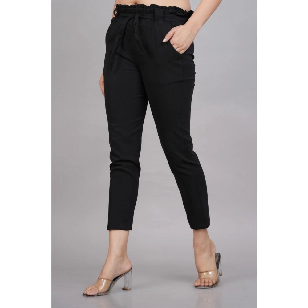 Ranili Casual Solid Lycra Trouser Pant