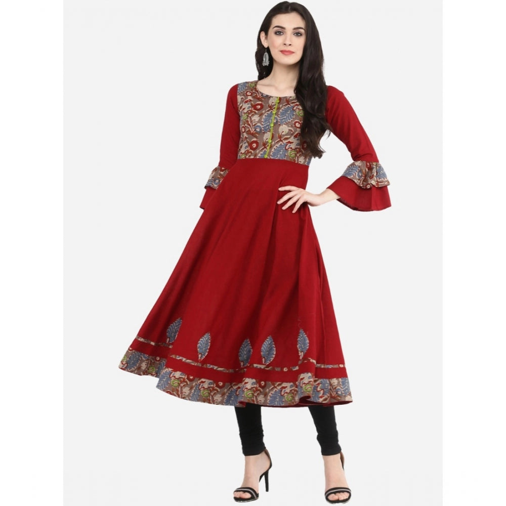Ranili Casual Bell Sleeves Printed Cotton Kurti