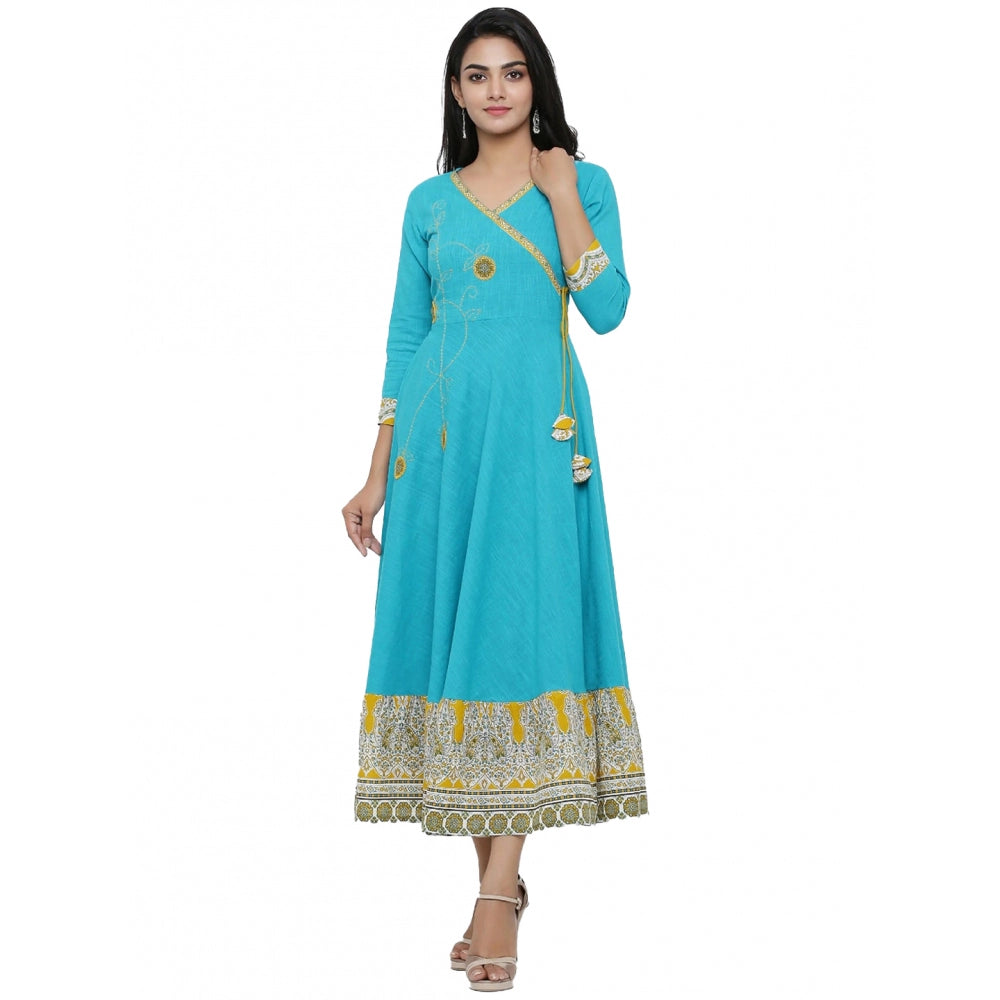 Ranili Casual 3/4 Th Sleeve Embroidery Cotton Blend Kurti