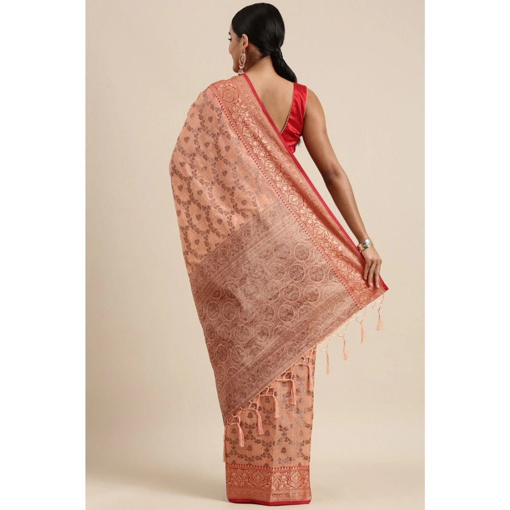 Ranili chanderi Cotton Printed Saree With Unstitched Blouse