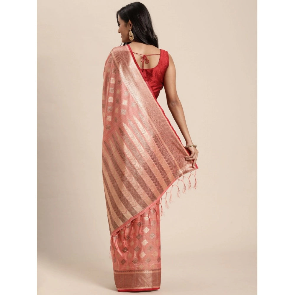 Ranili chanderi Cotton Printed Saree With Unstitched Blouse