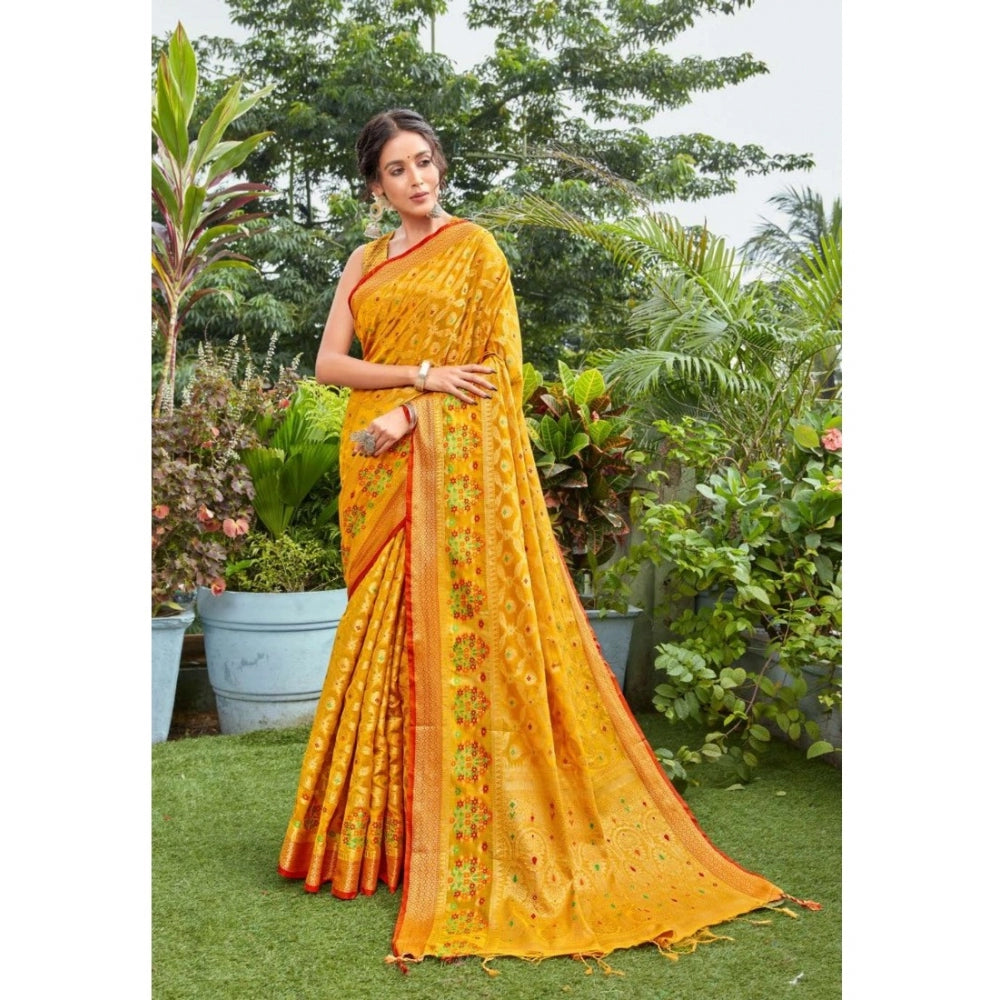 Ranili organza Printed Saree With Unstitched Blouse