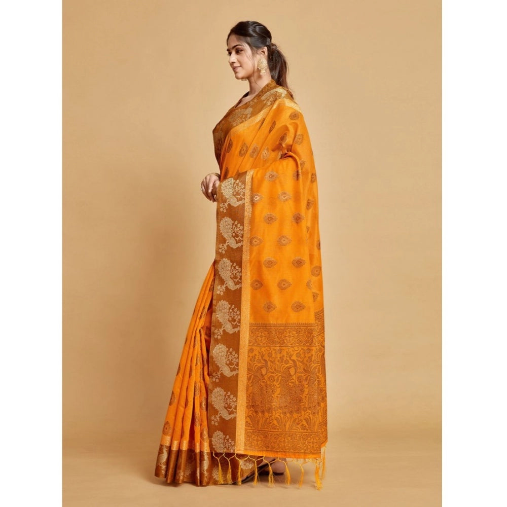 Ranili organza Printed Saree With Unstitched Blouse