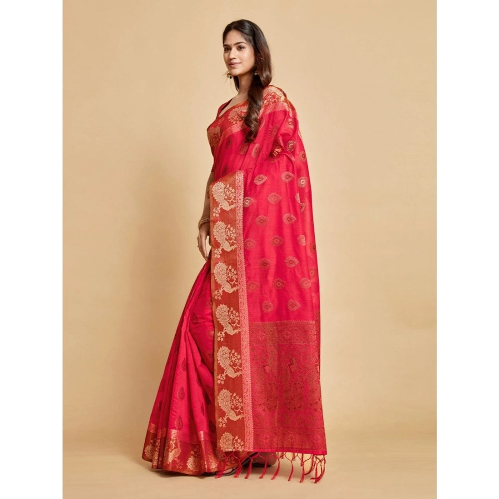 Ranili organza Printed Saree With Unstitched Blouse
