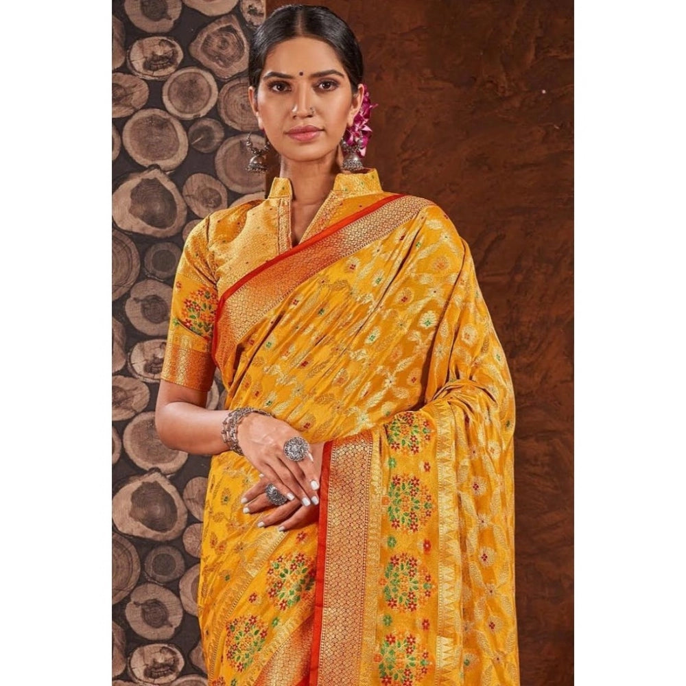 Ranili organza Printed Saree With Unstitched Blouse