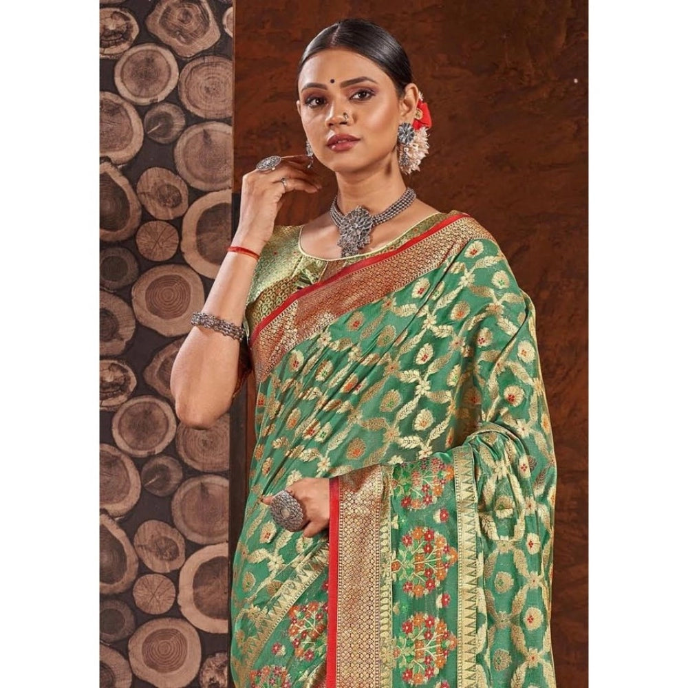 Ranili organza Printed Saree With Unstitched Blouse