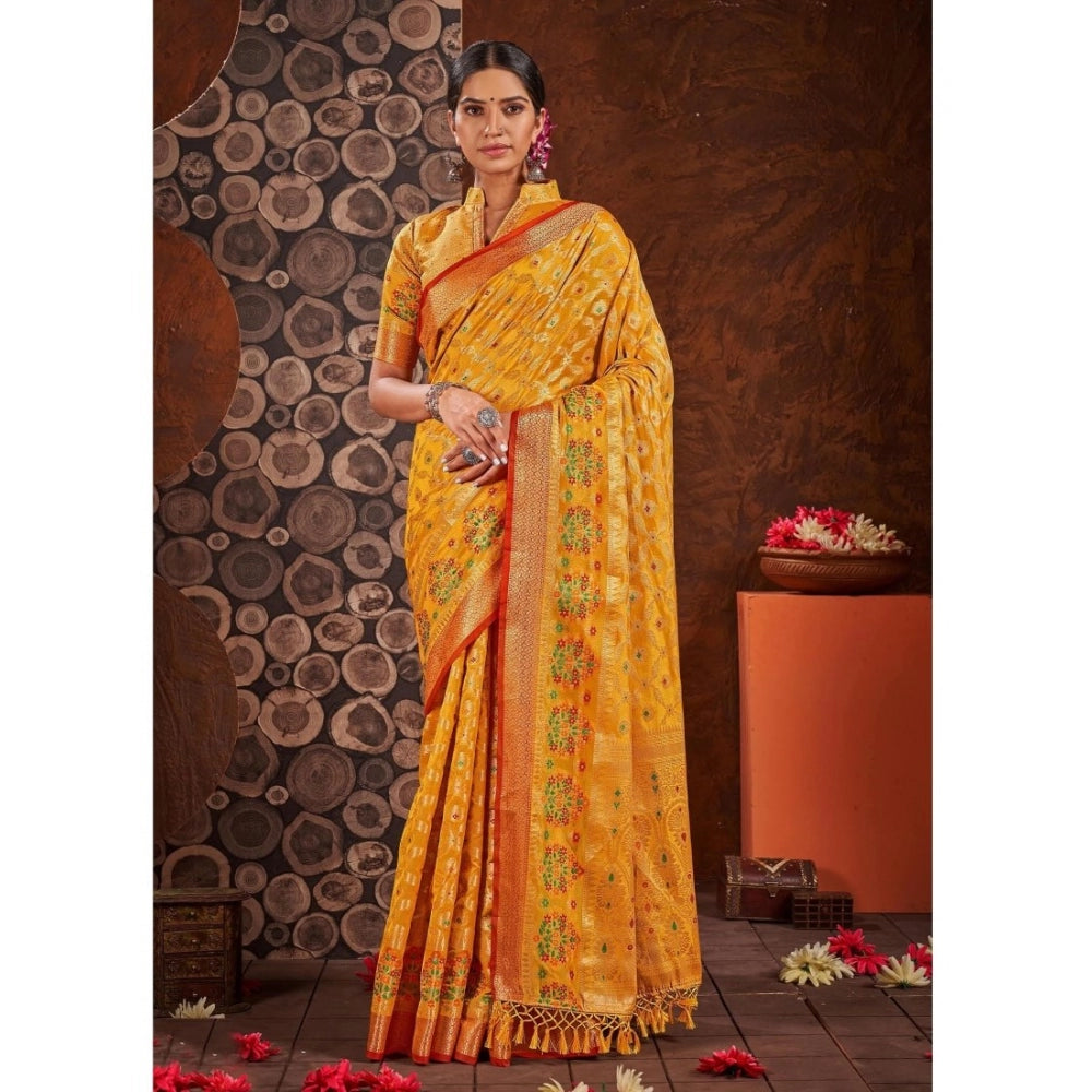 Ranili organza Printed Saree With Unstitched Blouse