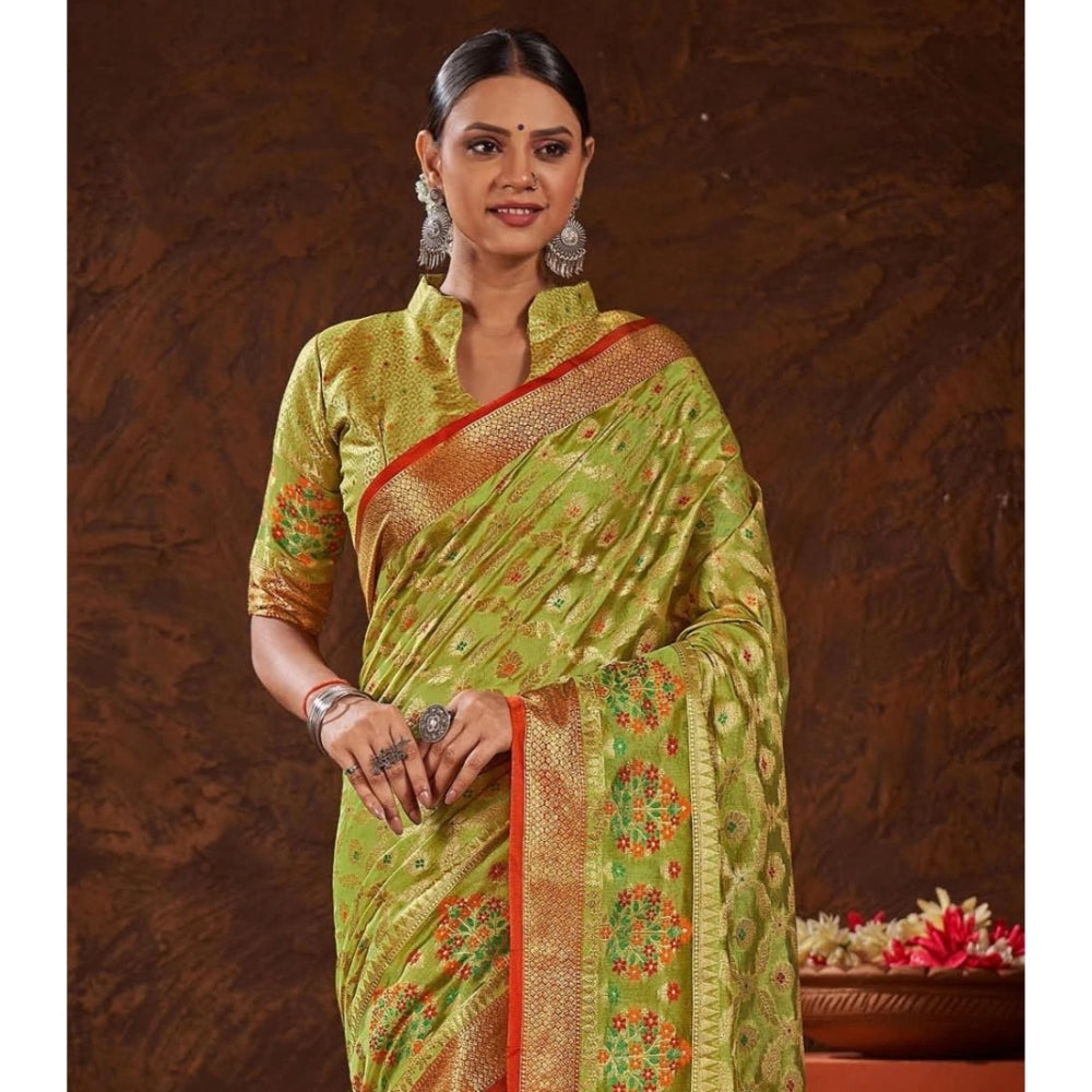 Ranili organza Printed Saree With Unstitched Blouse
