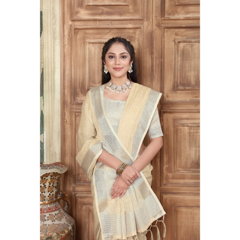 Ranili organza Printed Saree With Unstitched Blouse