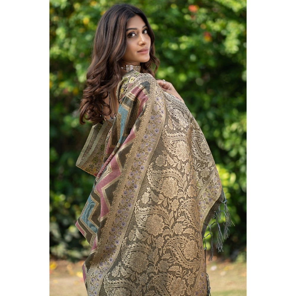 Ranili organza Printed Saree With Unstitched Blouse