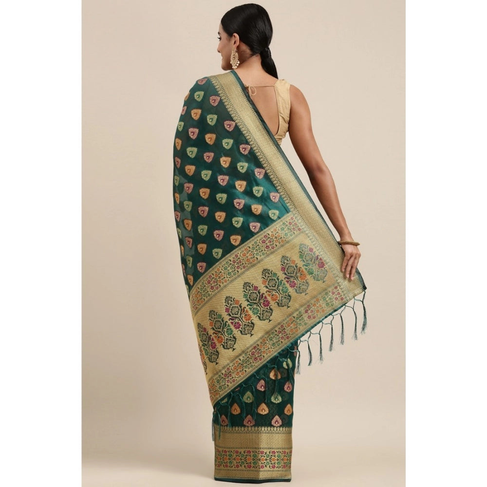 Ranili organza Printed Saree With Unstitched Blouse
