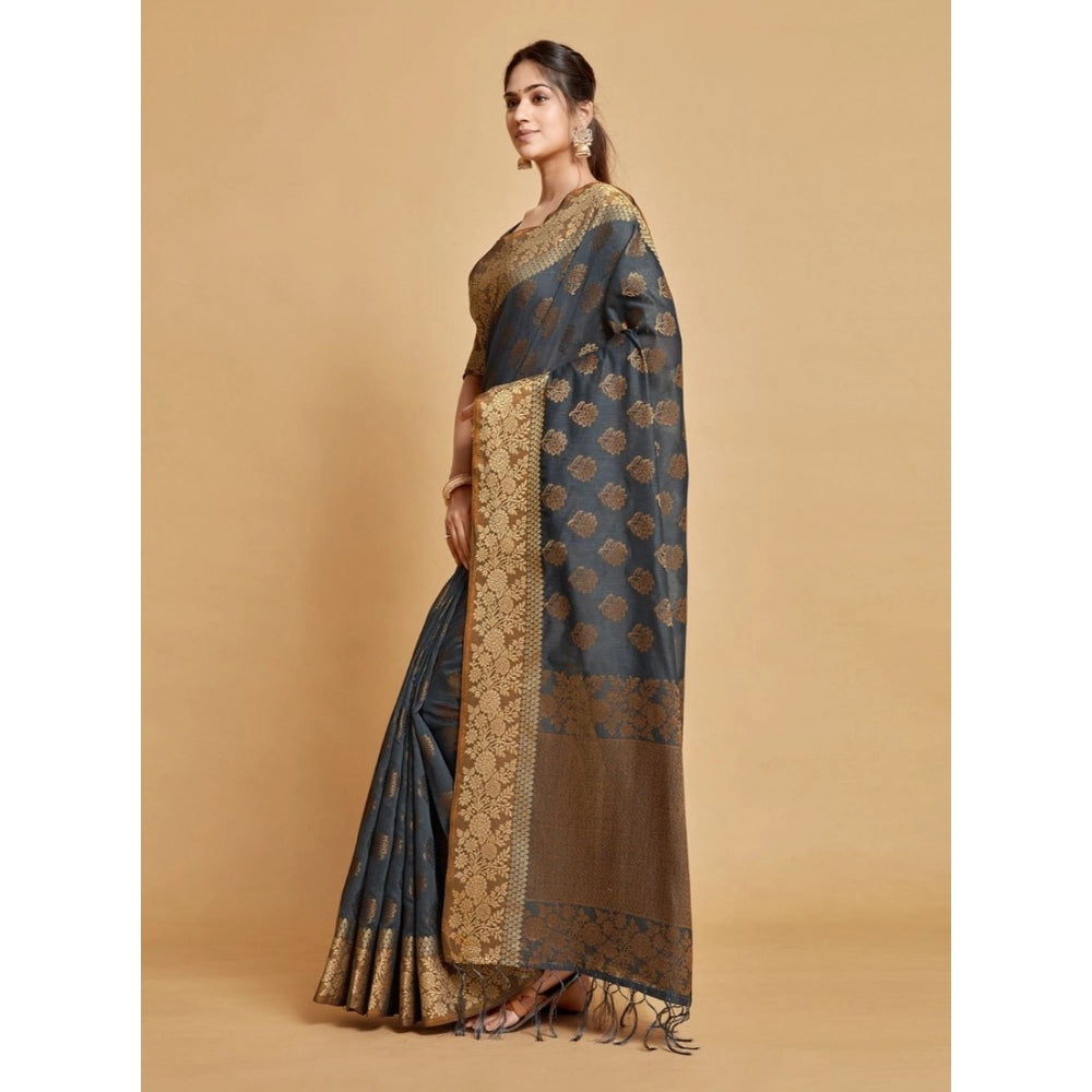 Ranili chanderi Cotton Printed Saree With Unstitched Blouse
