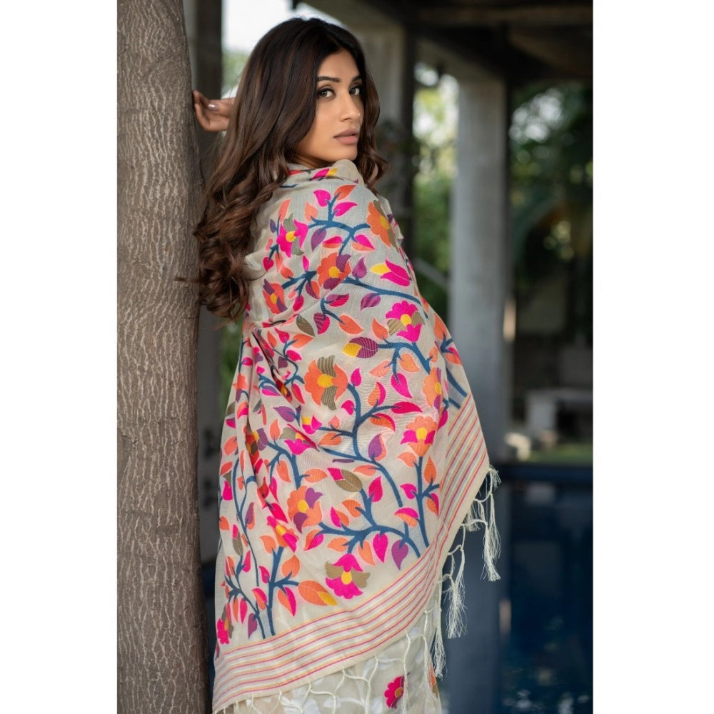 Ranili cotton Printed Saree With Unstitched Blouse