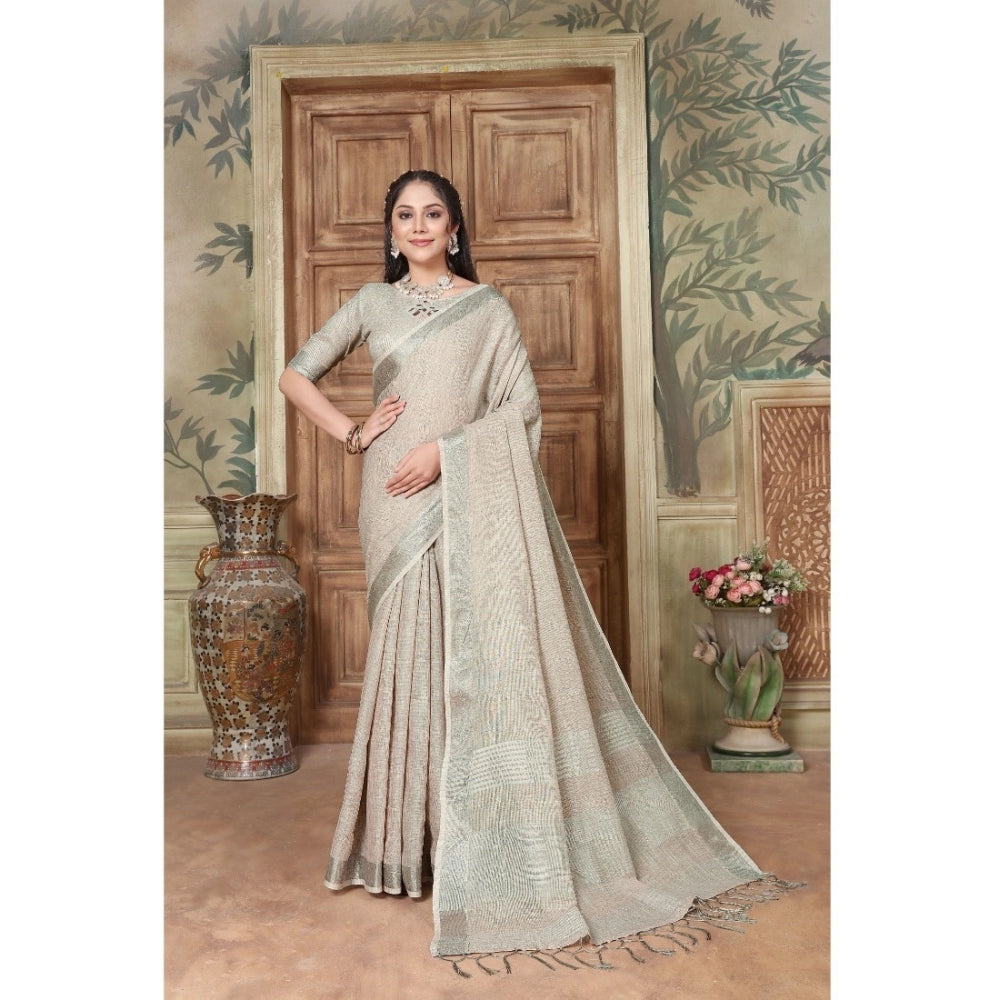 Ranili organza Printed Saree With Unstitched Blouse