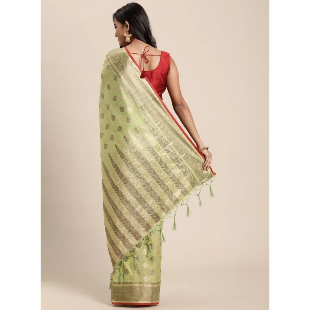 Ranili chanderi Cotton Printed Saree With Unstitched Blouse