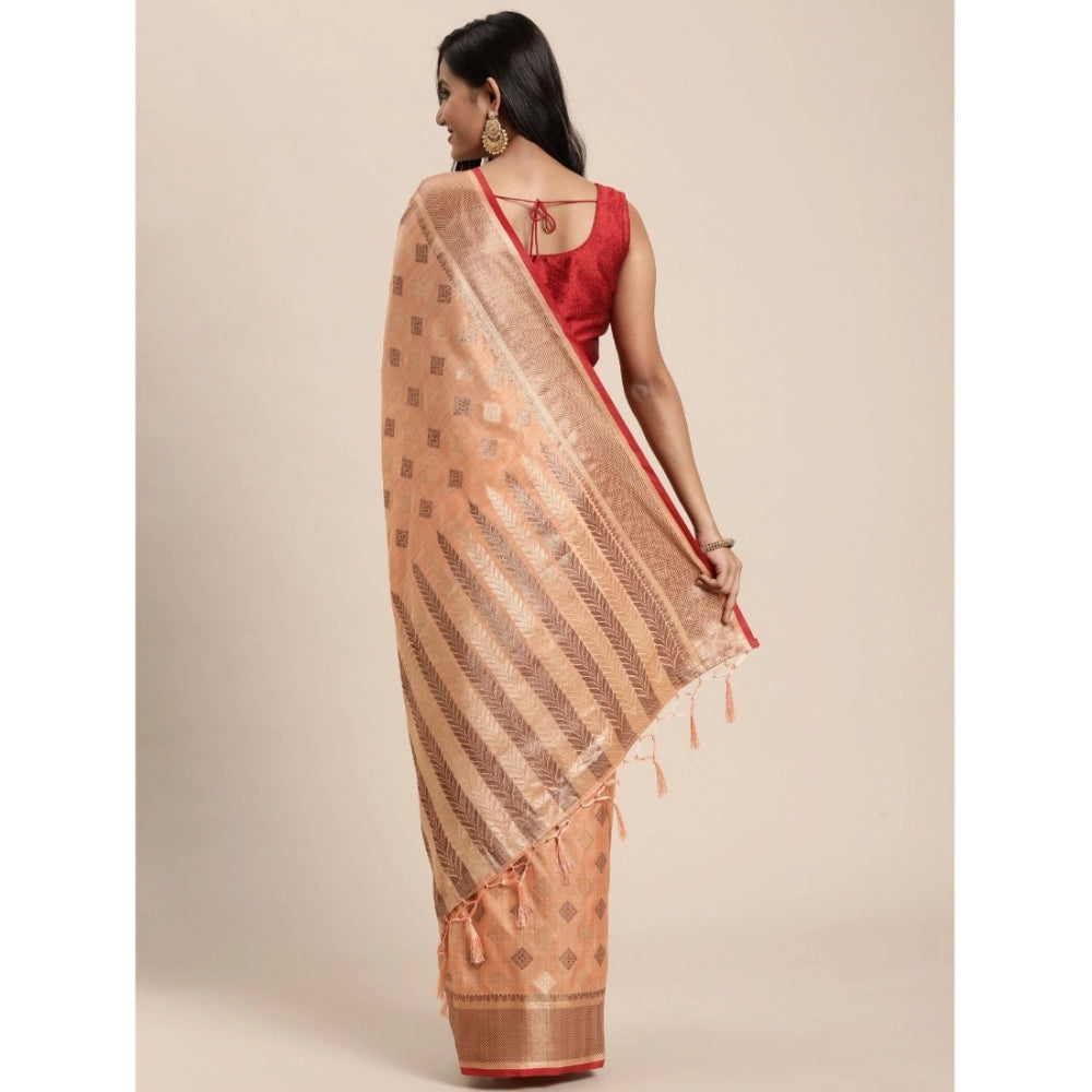 Ranili chanderi Cotton Printed Saree With Unstitched Blouse