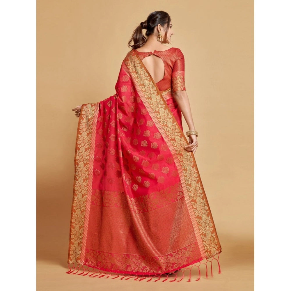 Ranili chanderi Cotton Printed Saree With Unstitched Blouse