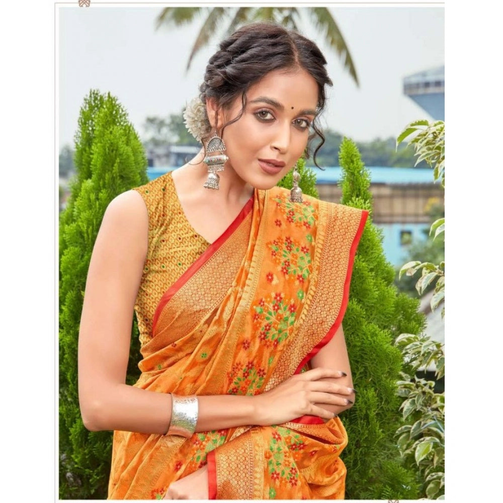 Ranili organza Printed Saree With Unstitched Blouse
