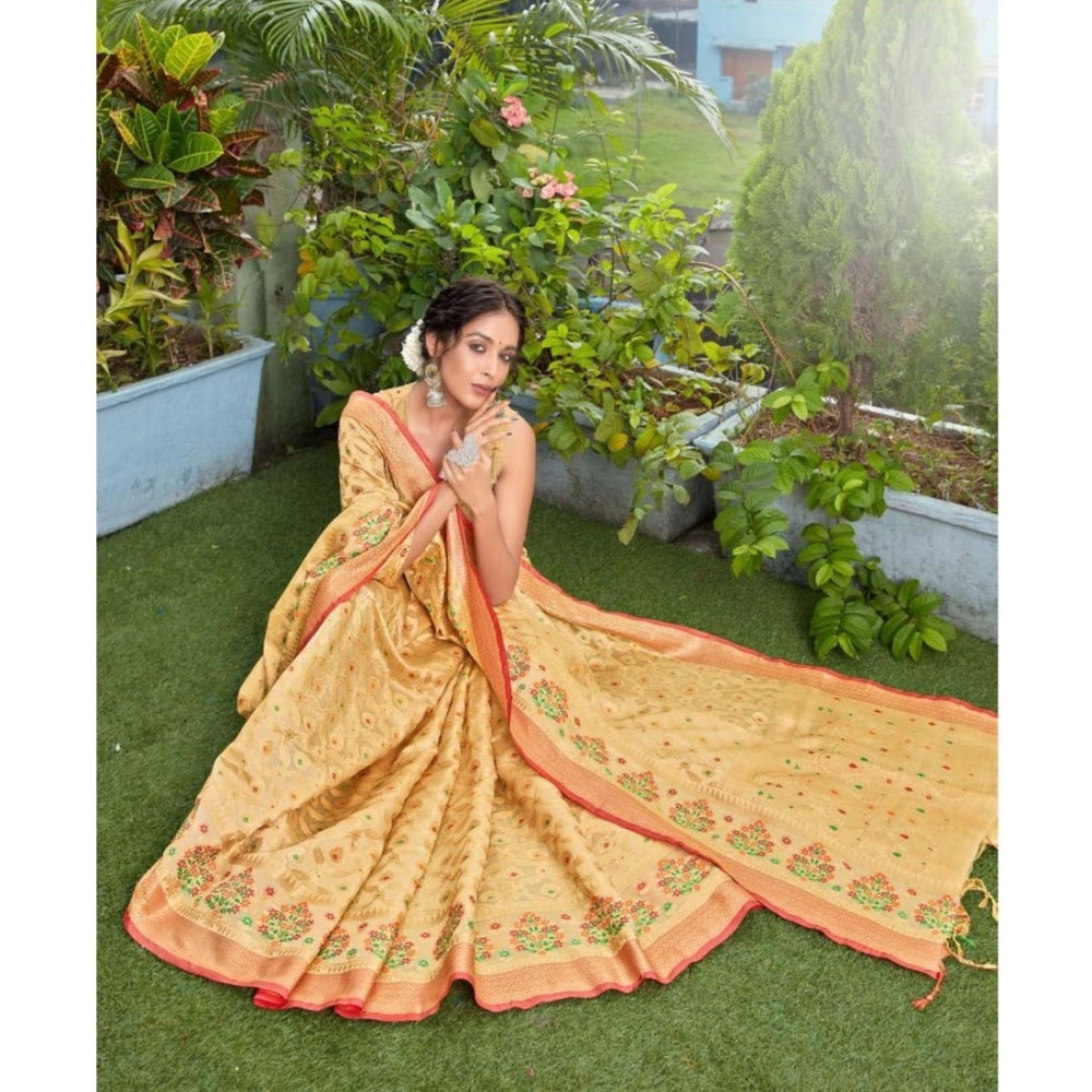 Ranili organza Printed Saree With Unstitched Blouse