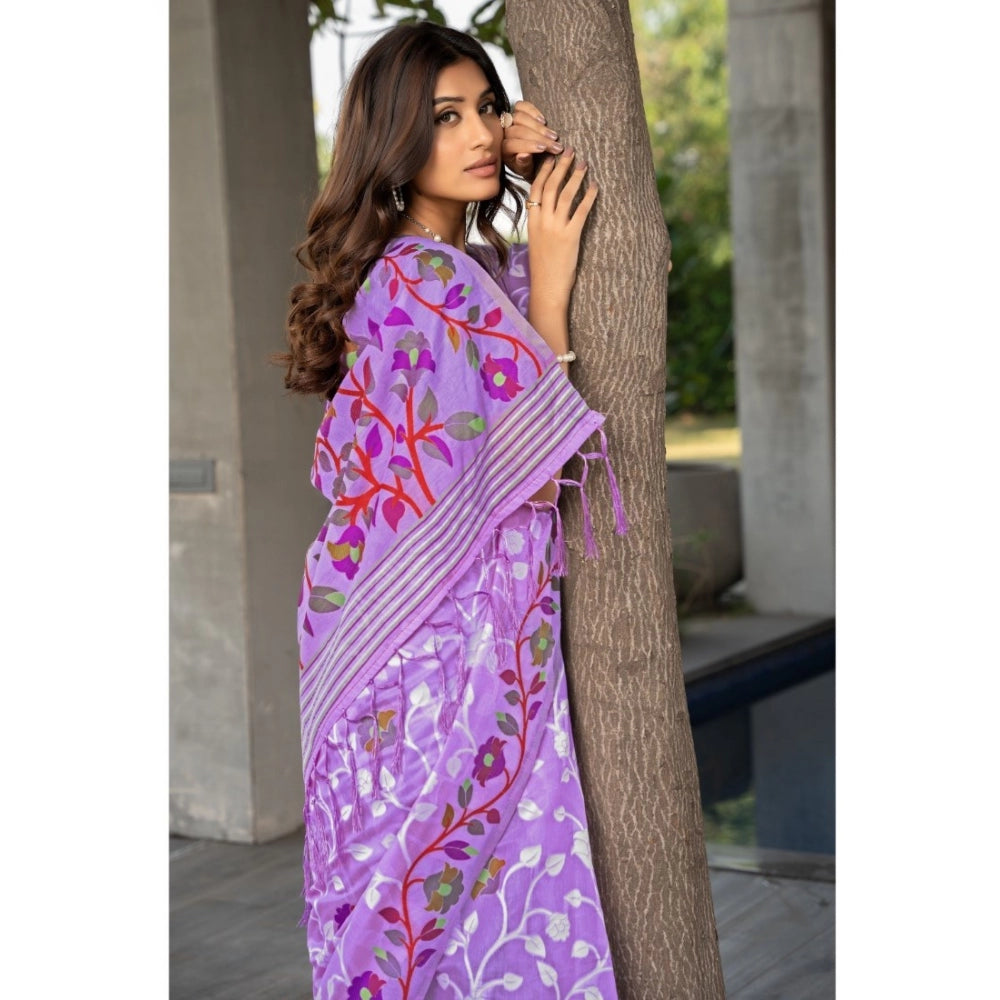 Ranili cotton Printed Saree With Unstitched Blouse