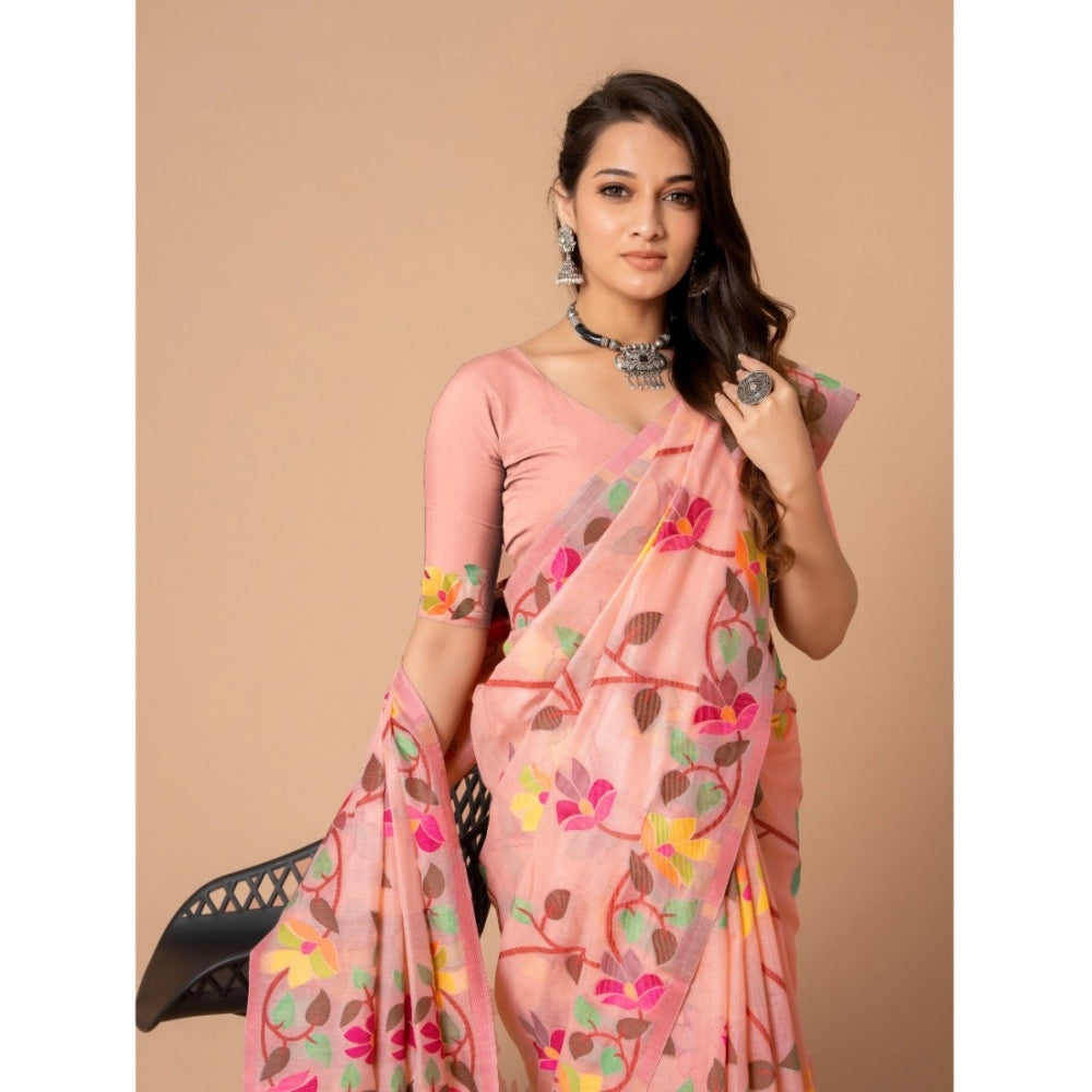 Ranili cotton Printed Saree With Unstitched Blouse