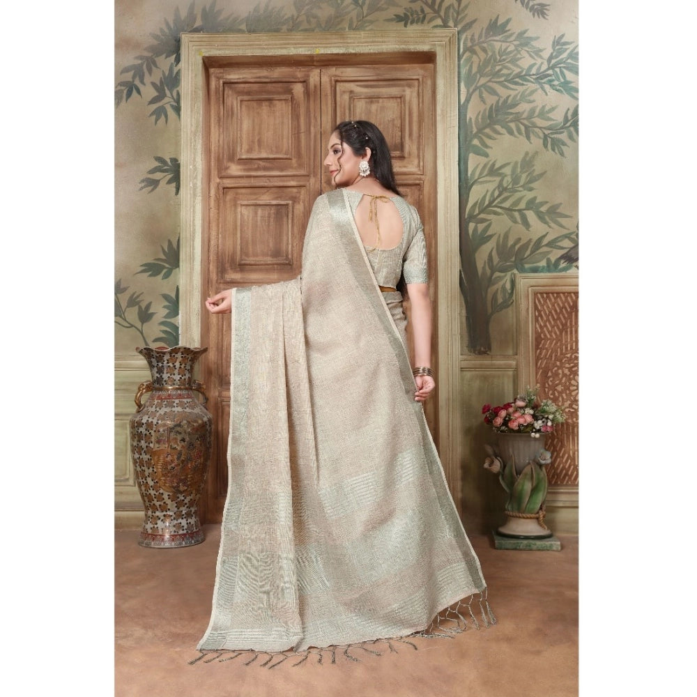 Ranili organza Printed Saree With Unstitched Blouse