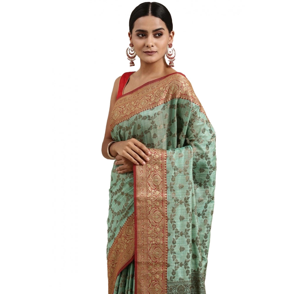 Ranili chanderi Cotton Printed Saree With Unstitched Blouse