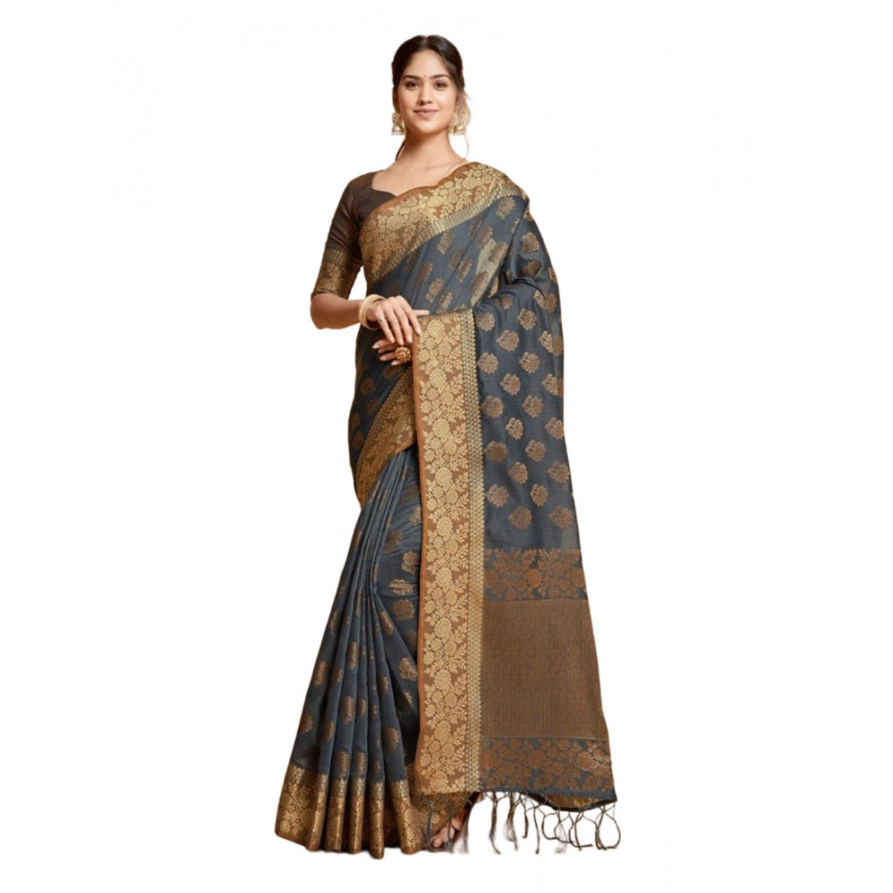 Ranili chanderi Cotton Printed Saree With Unstitched Blouse