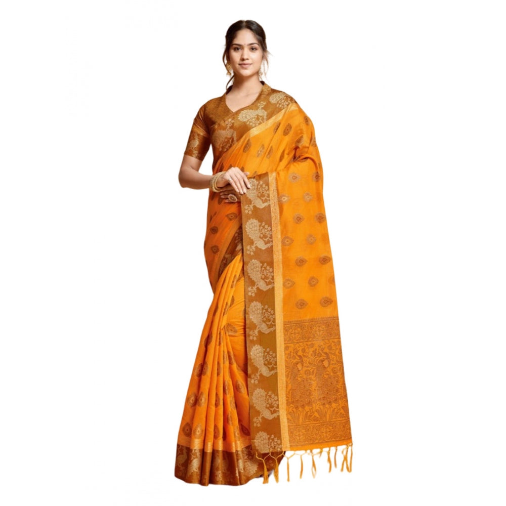 Ranili organza Printed Saree With Unstitched Blouse