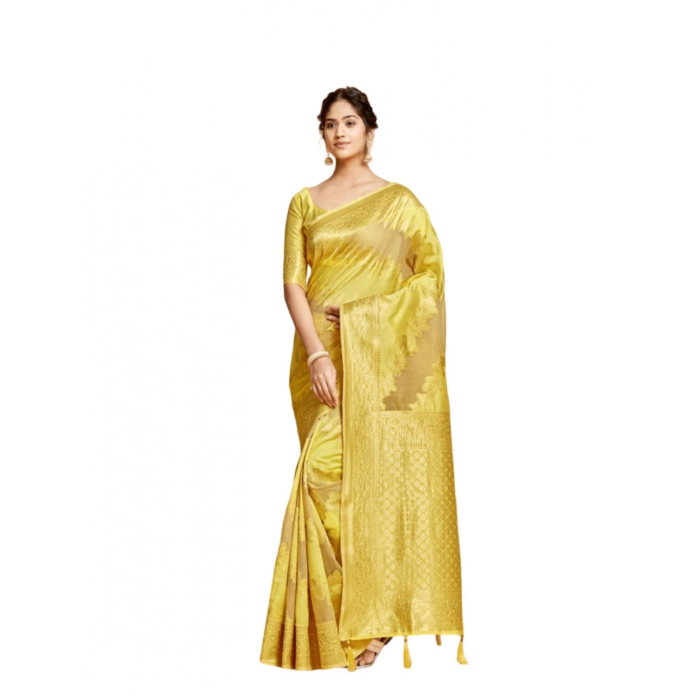 Ranili linen Printed Saree With Unstitched Blouse