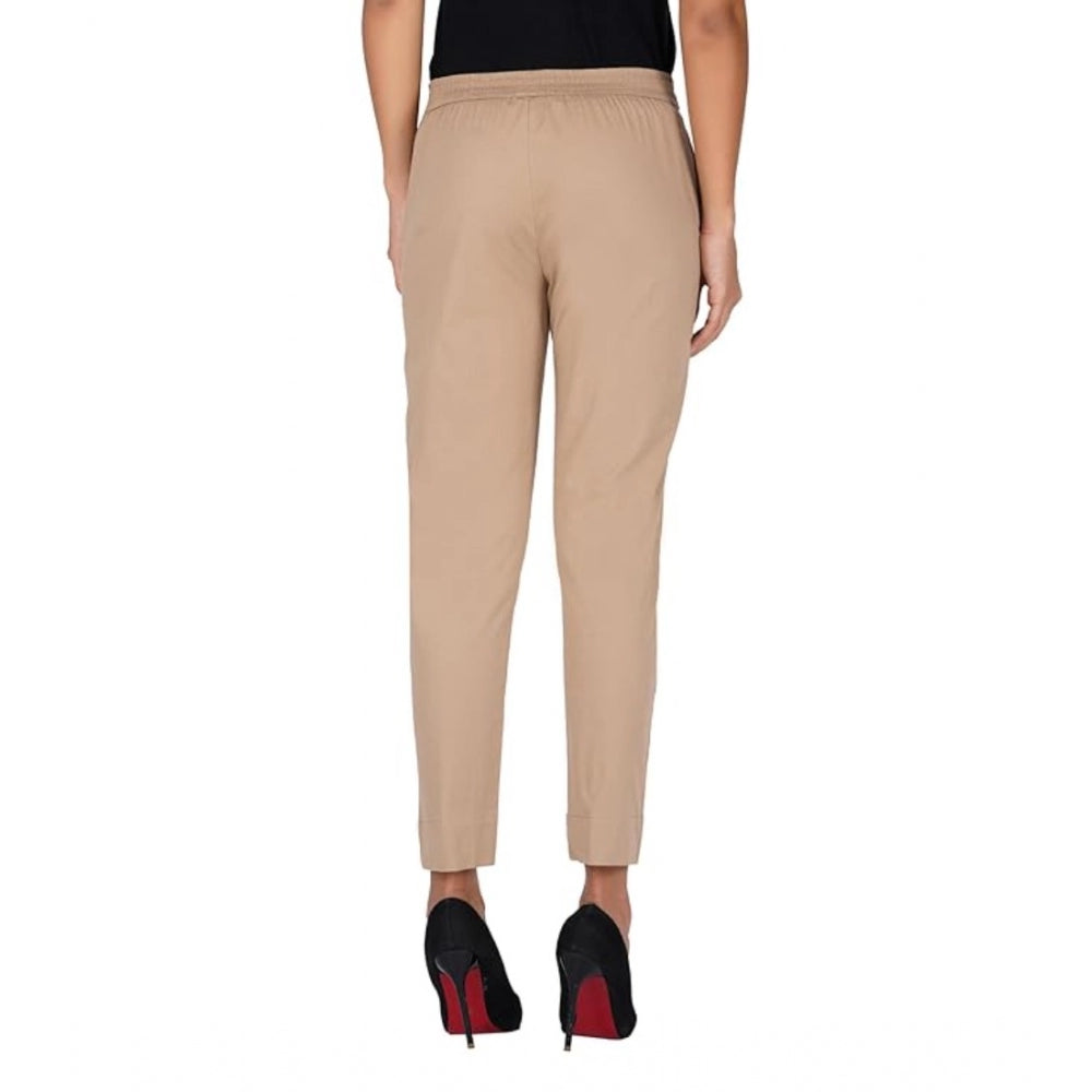Ranili Casual Cotton Lycra Solid Trouser Pants