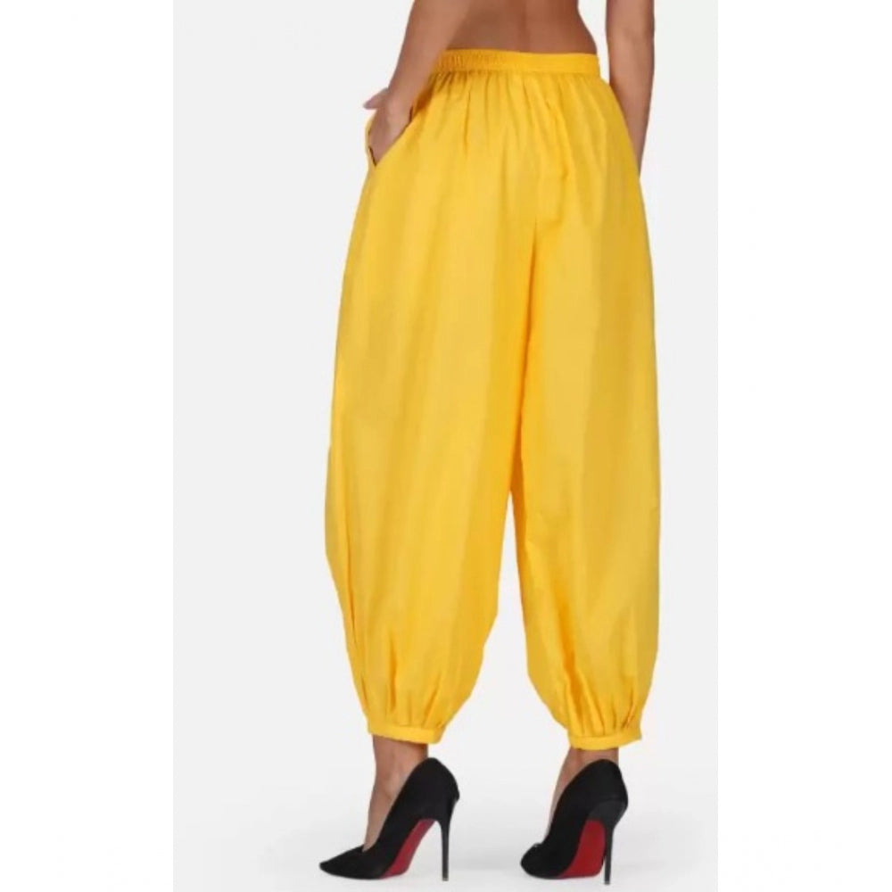 Ranili Casual Cotton Cambric Solid Elastic Waist Patiala Harem Pants