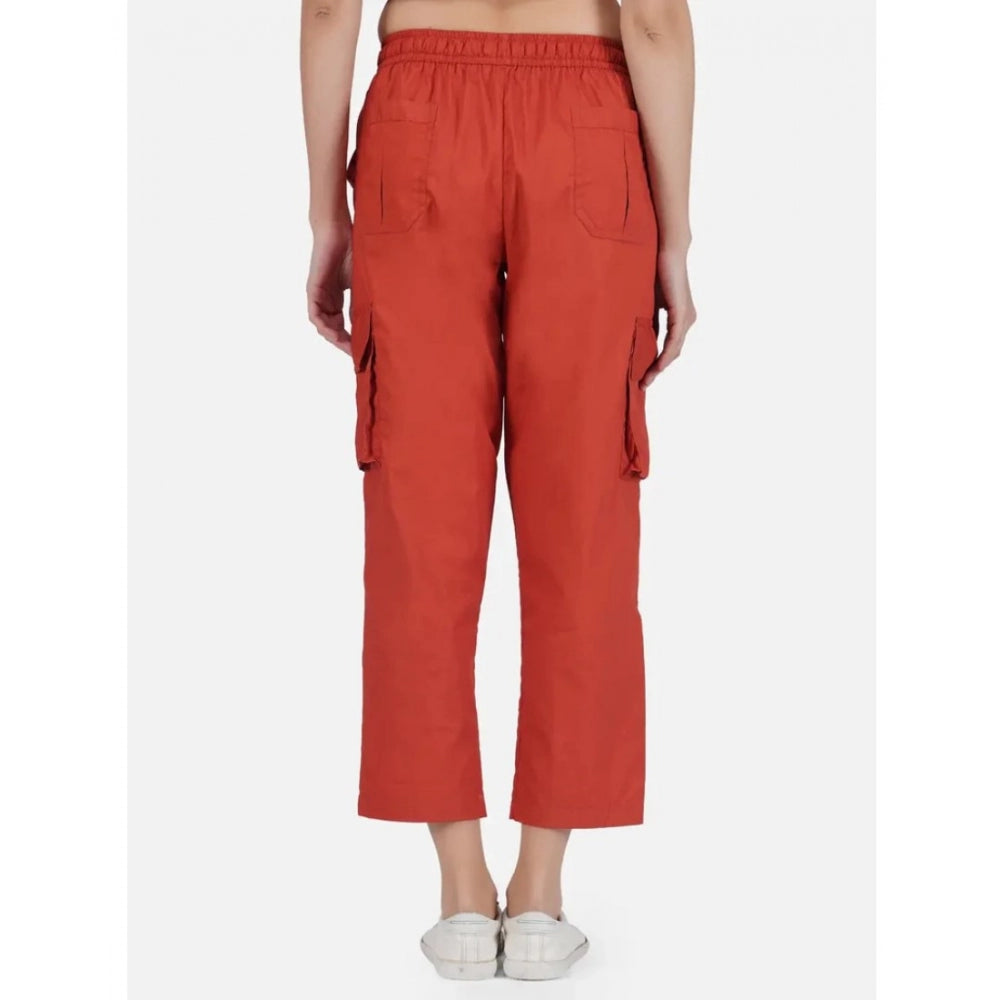 Ranili Casual Cotton Solid Cargo Pants
