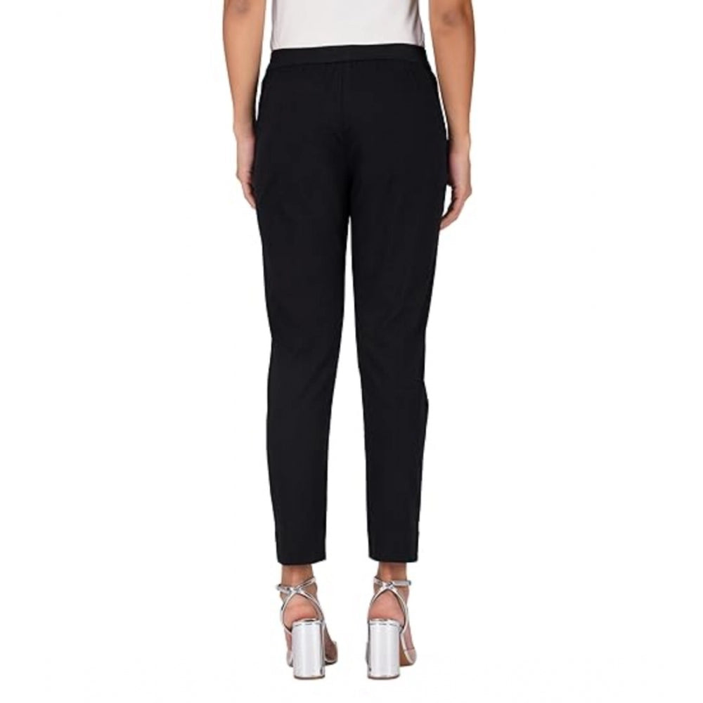 Ranili Casual Cotton Lycra Solid Trouser Pants