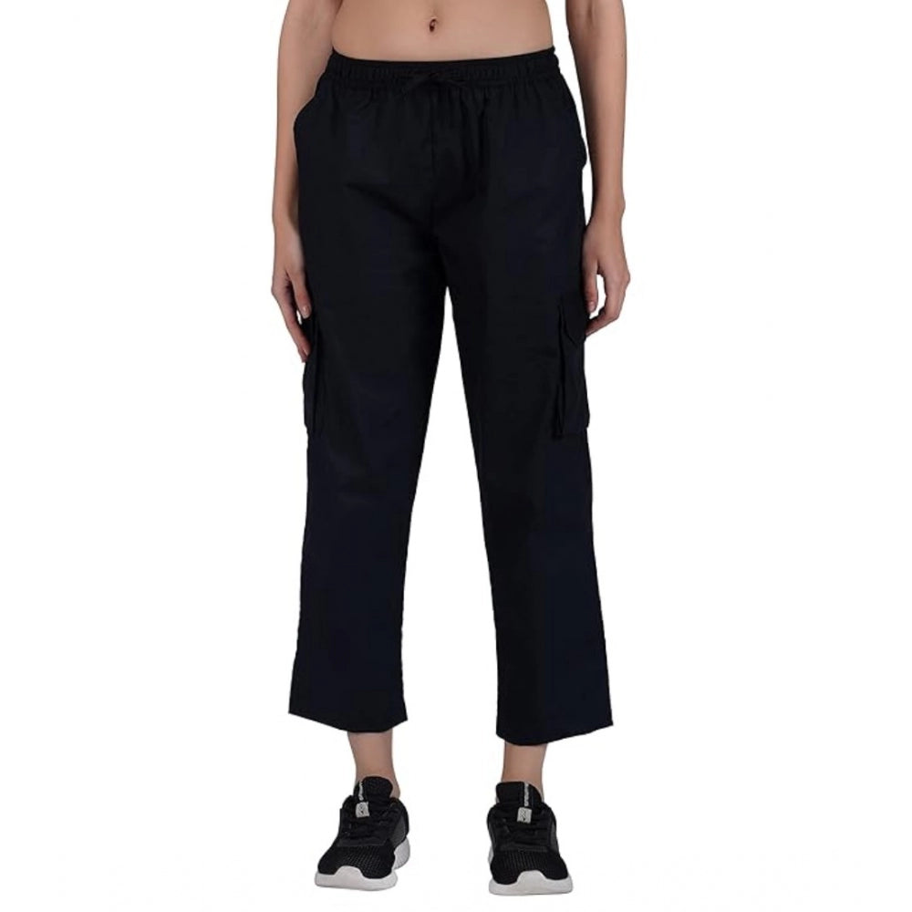 Ranili Casual Cotton Solid Cargo Pants