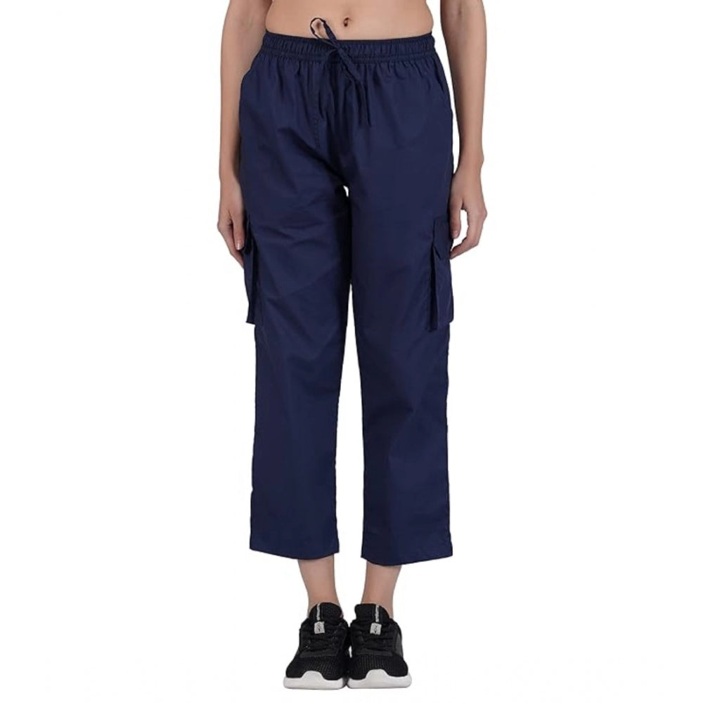 Ranili Casual Cotton Solid Cargo Pants