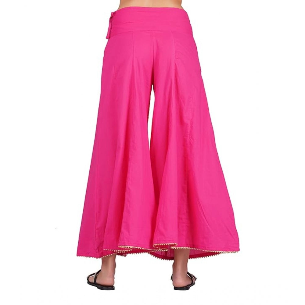 Ranili Casual Cotton Solid Palazzo