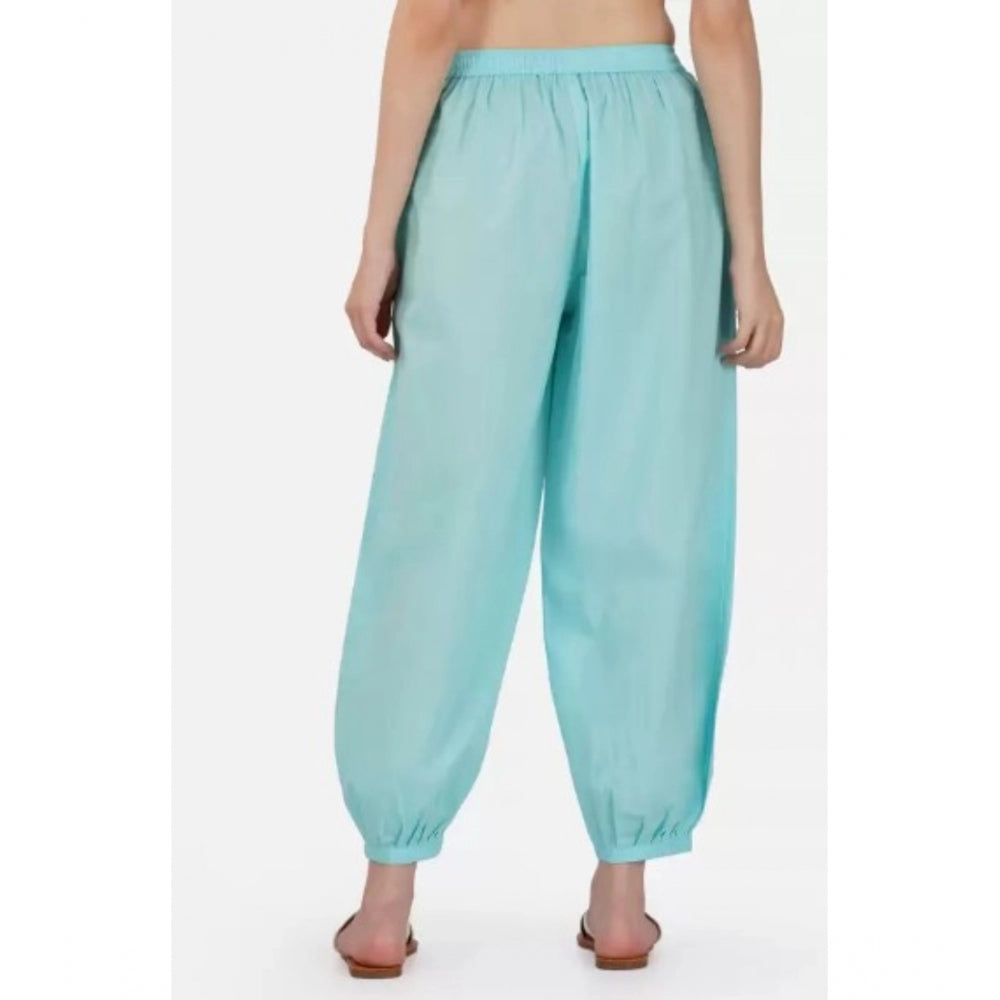 Ranili Casual Cotton Cambric Solid Elastic Waist Patiala Harem Pants