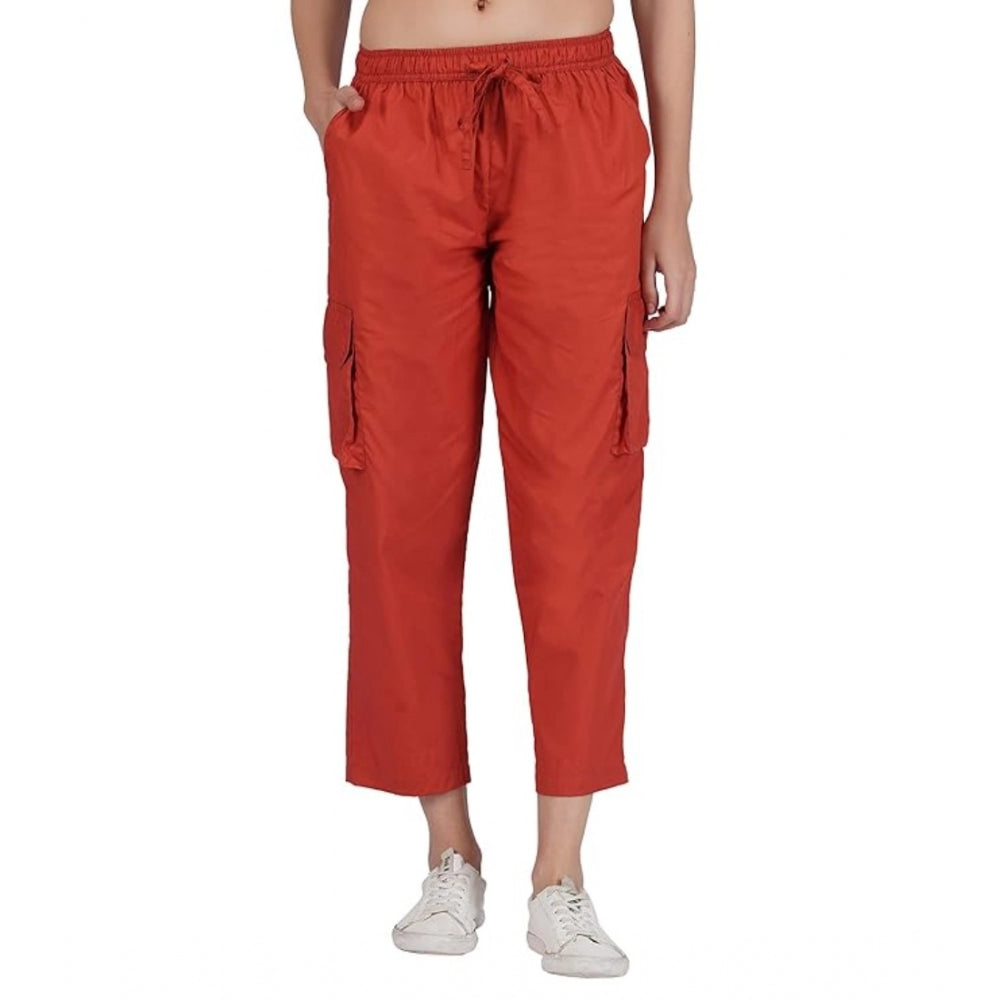 Ranili Casual Cotton Solid Cargo Pants