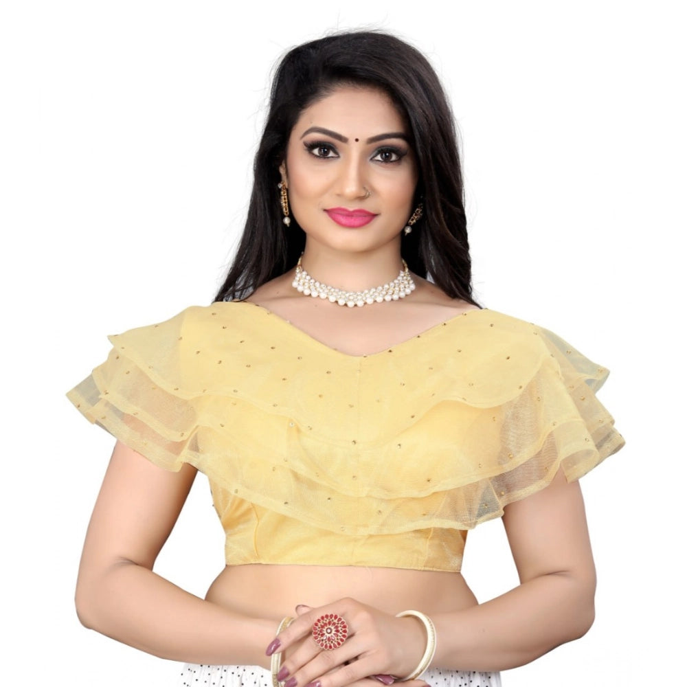 Ranili Women's nylon Diamond Work Readymade Blouse