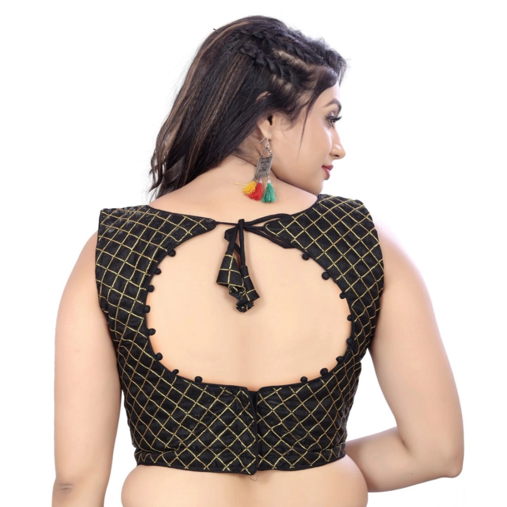 Ranili Women's satin Embroidery Readymade Blouse