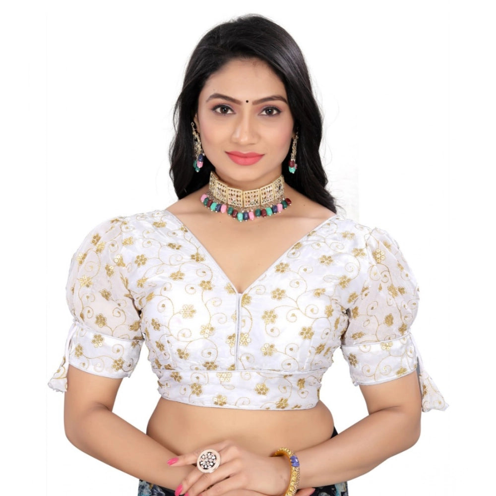 Ranili Women's jimmy Choo Embroidery Readymade Blouse