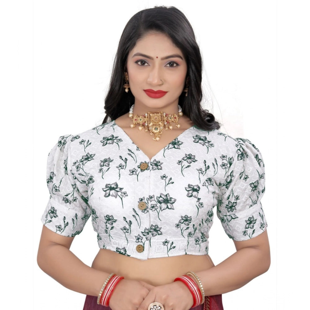 Ranili Women's cotton Blend Floral Readymade Blouse