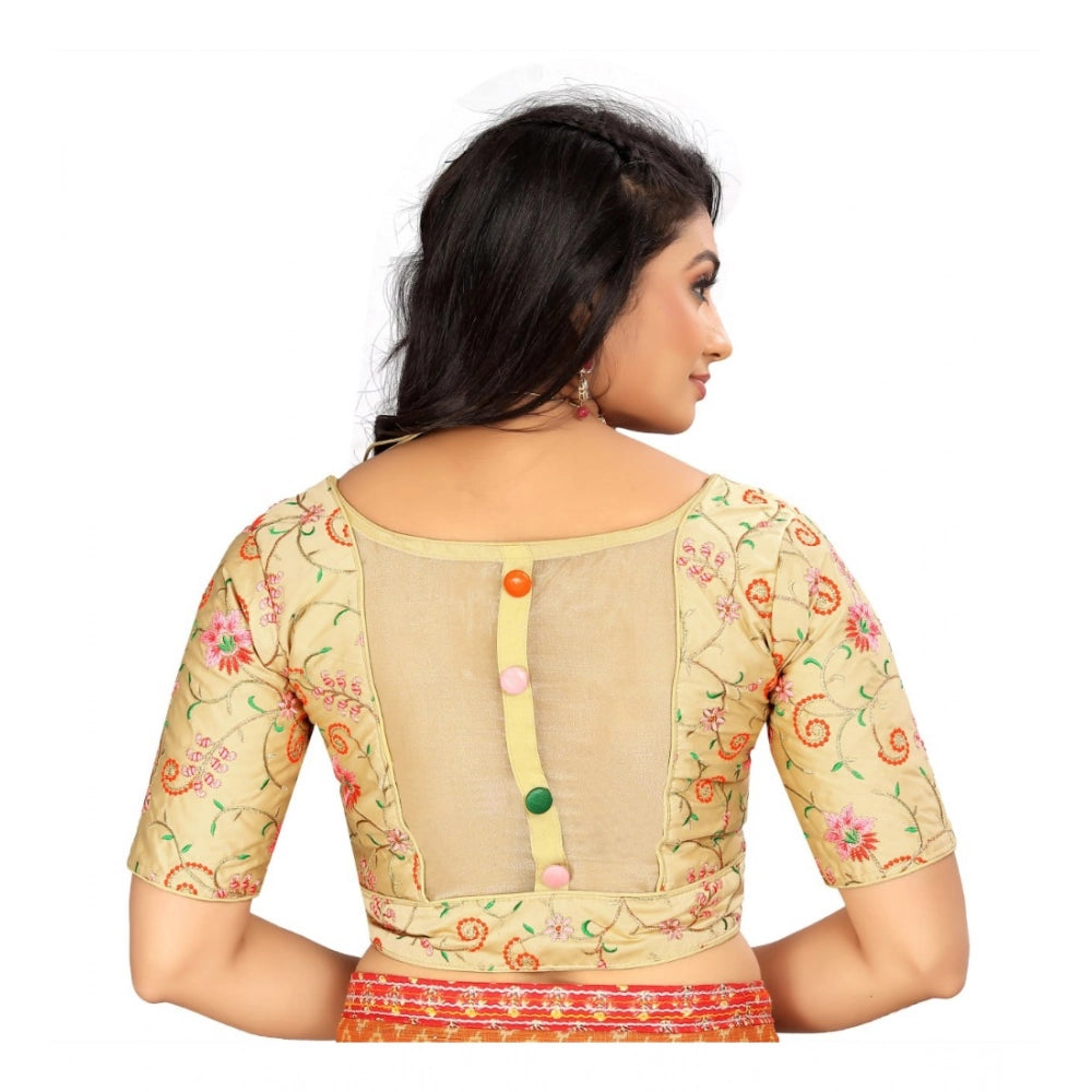 Ranili Women's satin Floral Readymade Blouse