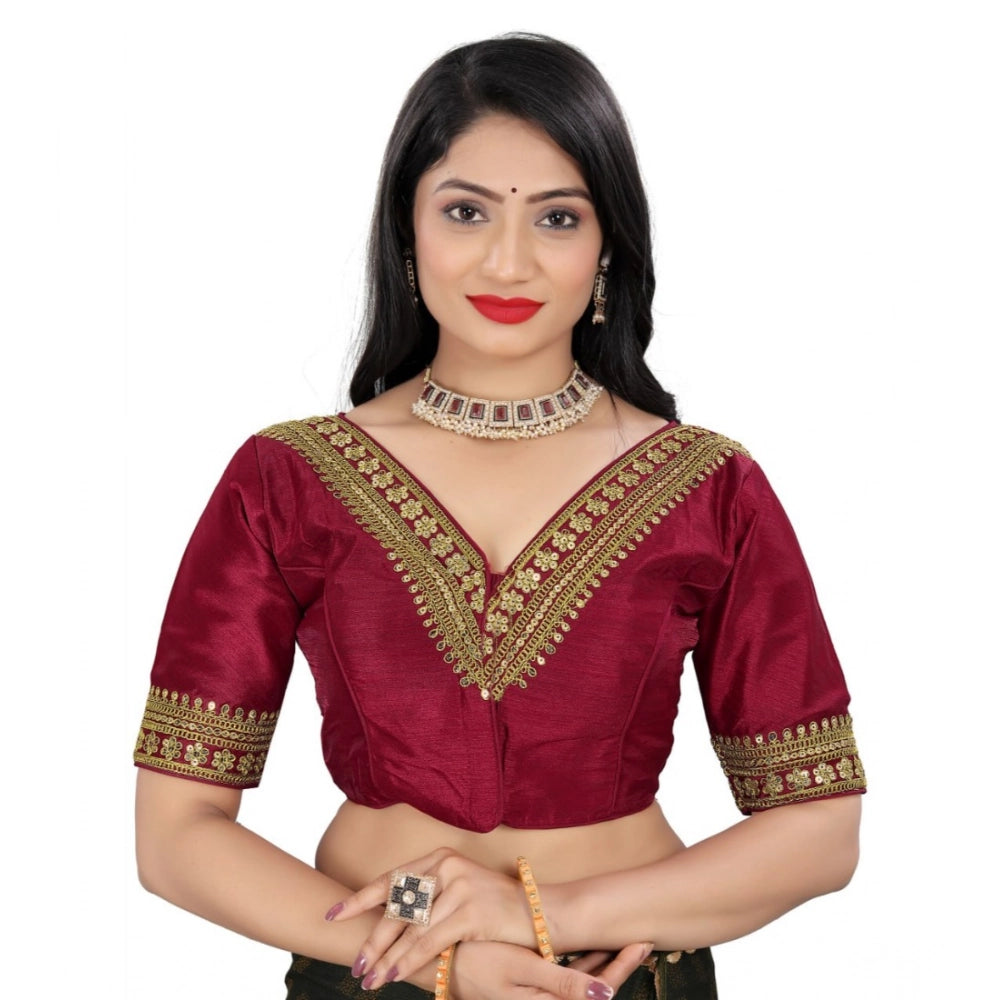Ranili Women's banglory Embroidery Readymade Blouse