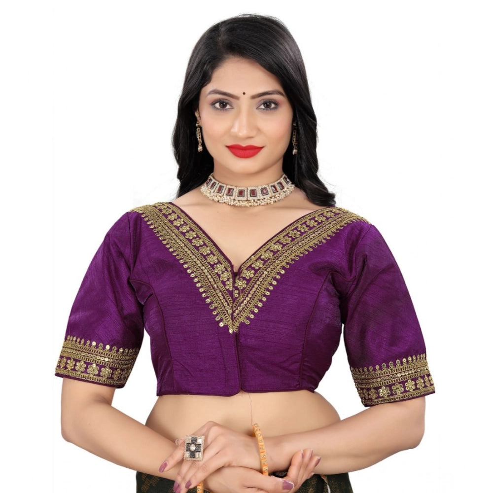 Ranili Women's banglory Embroidery Readymade Blouse