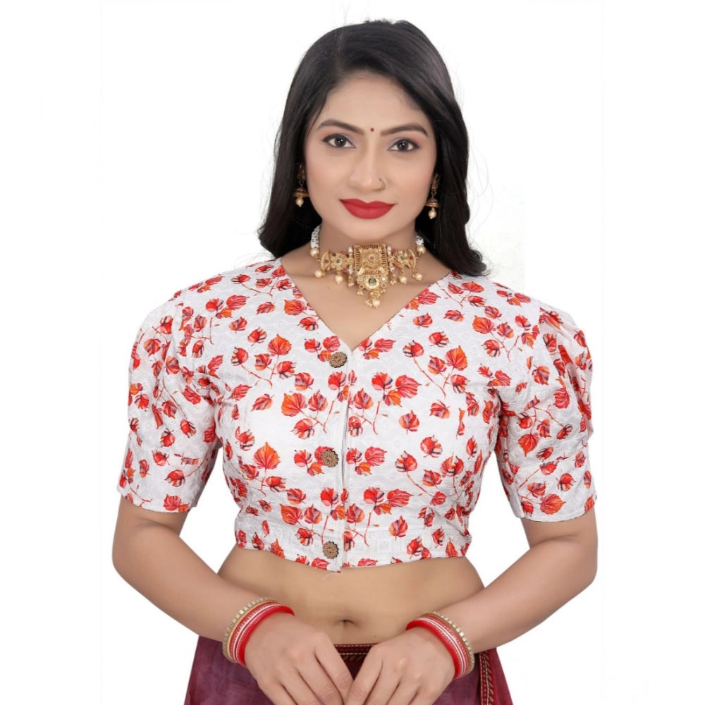 Ranili Women's cotton Blend Floral Readymade Blouse