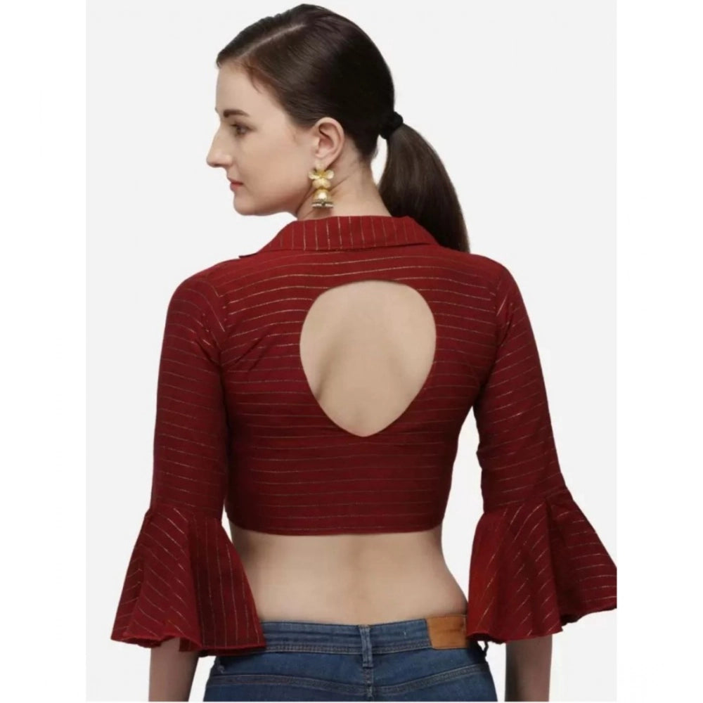 Ranili Women's cotton Striped Readymade Blouse