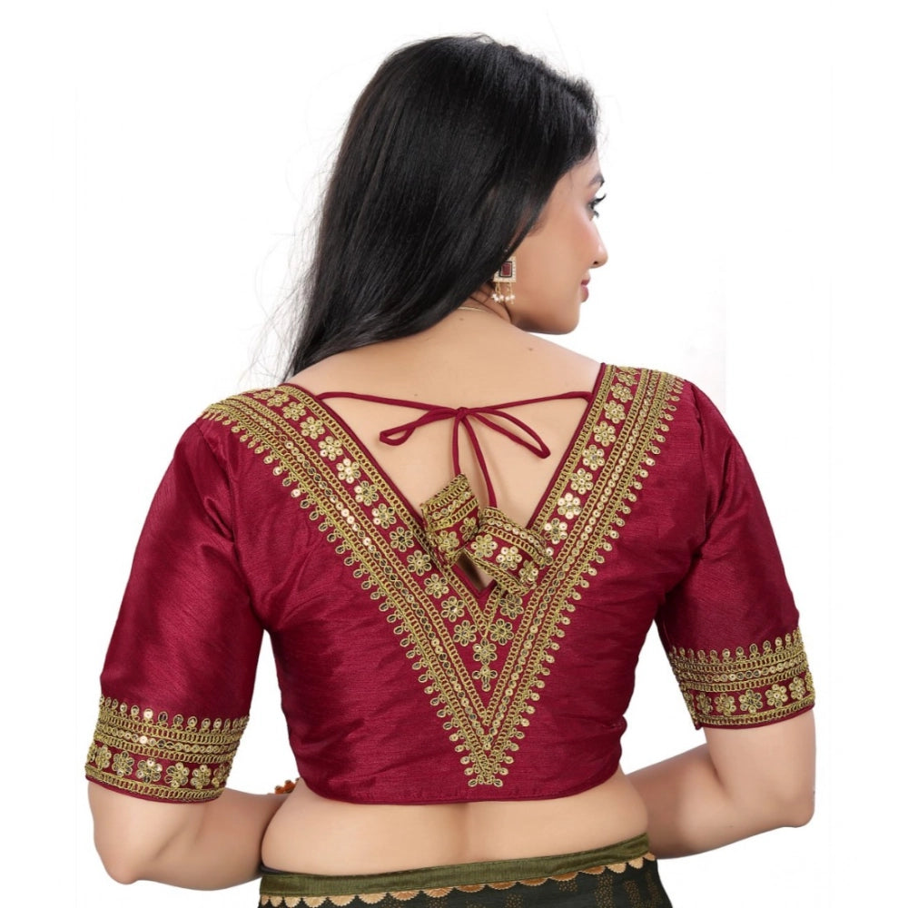 Ranili Women's banglory Embroidery Readymade Blouse