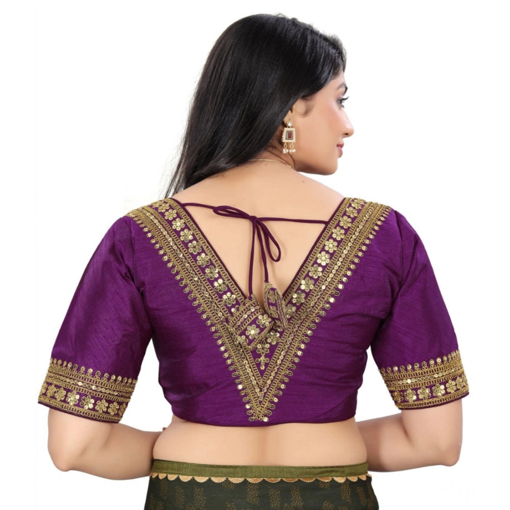 Ranili Women's banglory Embroidery Readymade Blouse